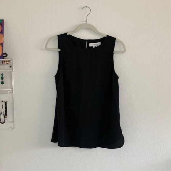 Women's Structured Minimalist Tank Top Black Size 2 - Picture 1 of 5